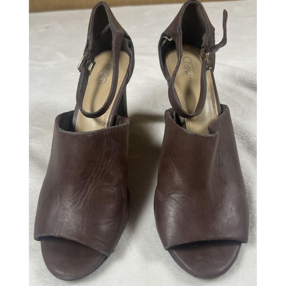 Cato Slingback Heel Shoes Womens Size 8 Brown Open Toe High Stiletto Heels - Picture 2 of 8